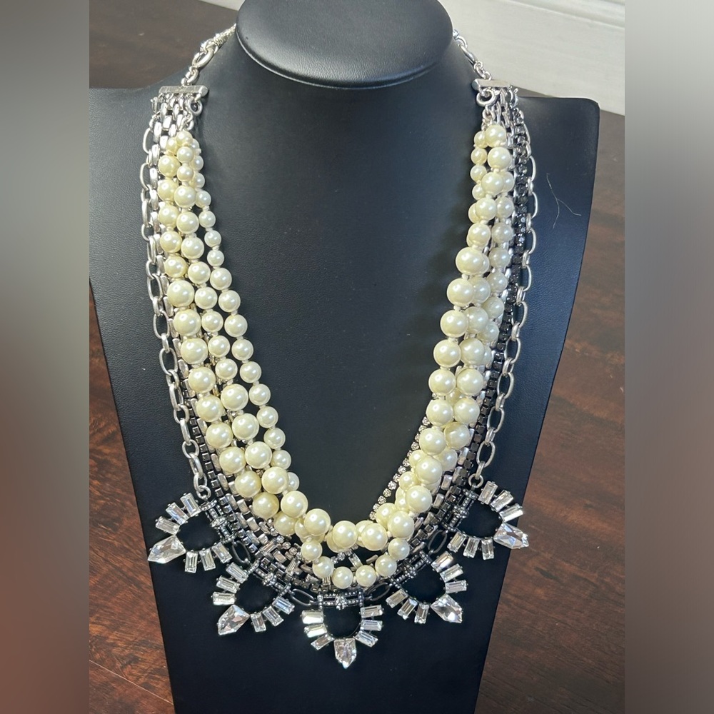 Stella & Dot Starlet Pearl Multi Strand Interchangeable Statement Necklace